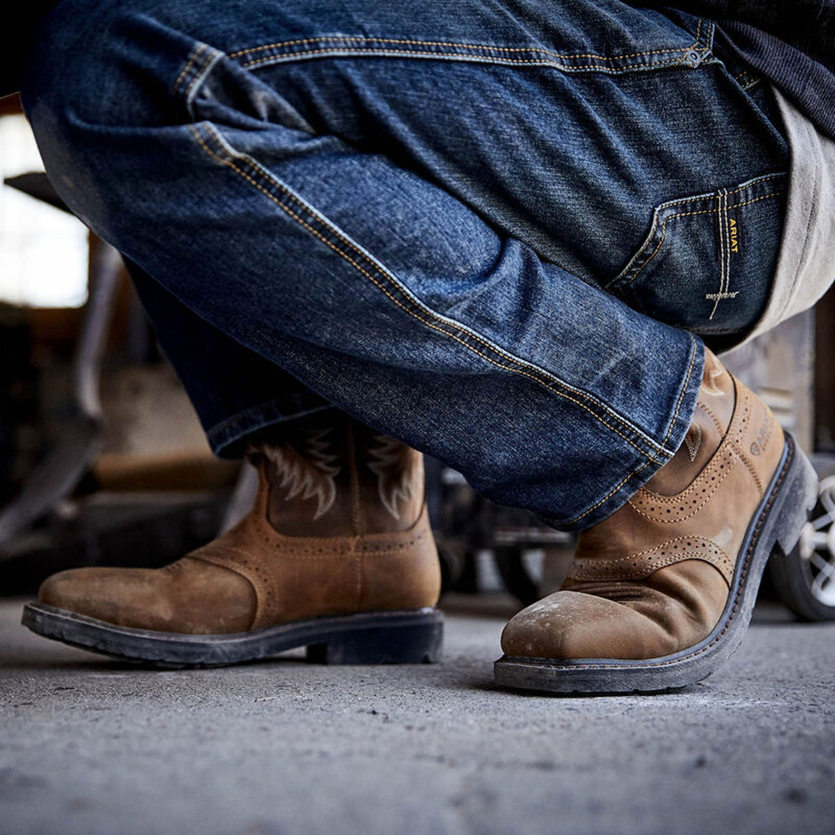 Ariat Sierra Wide Square Toe Steel Toe Work Boot
