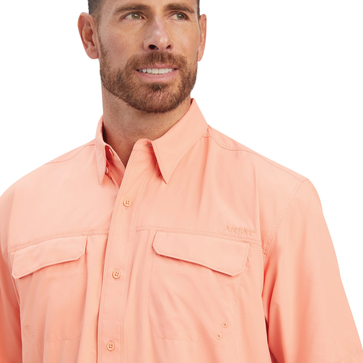 Ariat Men's Peach/Pink VentTek Short Sleeve Shirt