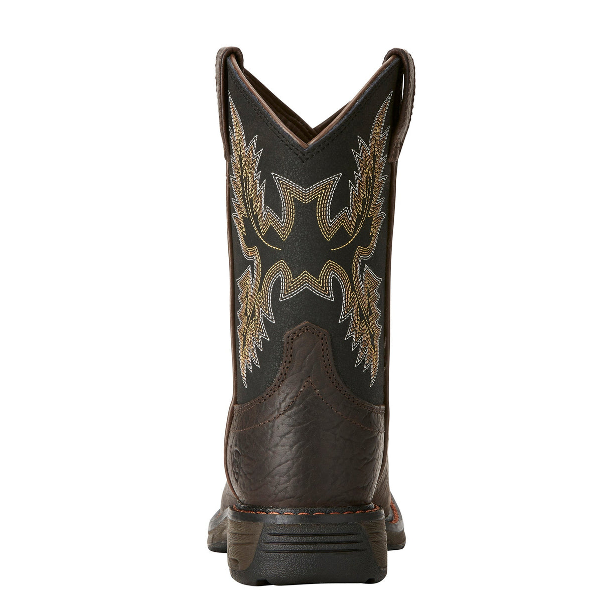  Ariat Kid's Brown And Black Workhog Square Toe Boot