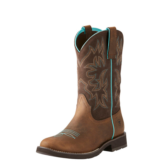  Ariat Women's Distressed Brown Delilah Round Toe Boot