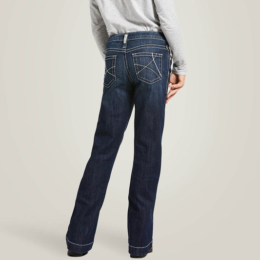  Ariat Girl's Trouser Mid Rise Stretch Ella Wide Leg Jean
