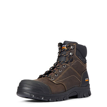  Ariat Men's Brown Treadfast 6" Steel Toed Boots