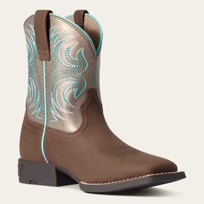  Ariat Kid's Clay & Metallic Bronze Storm Boots