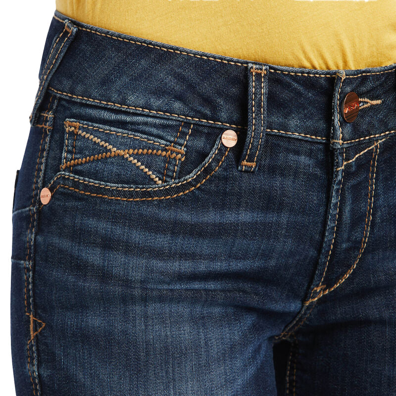  Ariat Women's Mid Rise Octavia Straight Leg Jean