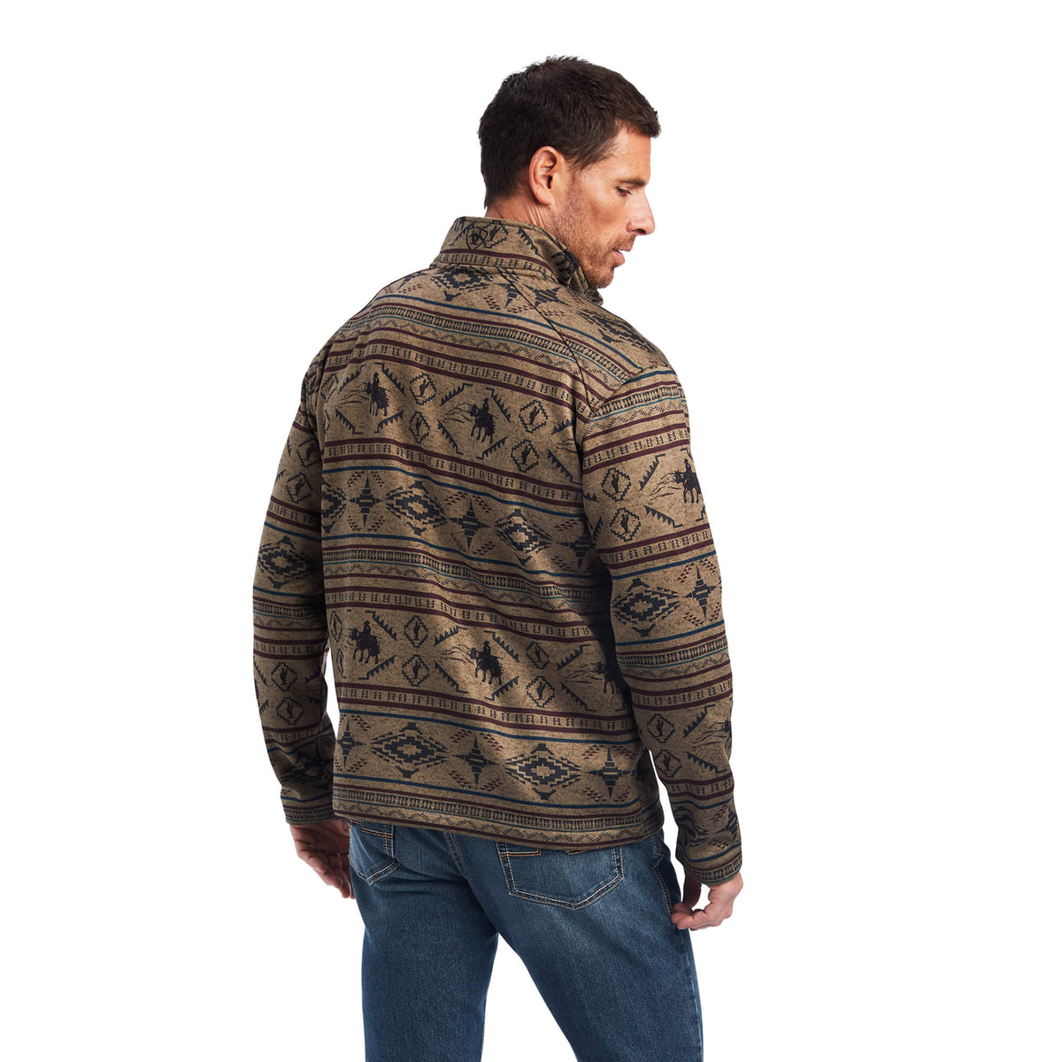  Ariat Brown Southwest Zip Sweater