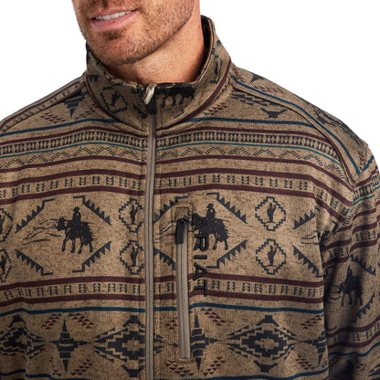  Ariat Brown Southwest Zip Sweater