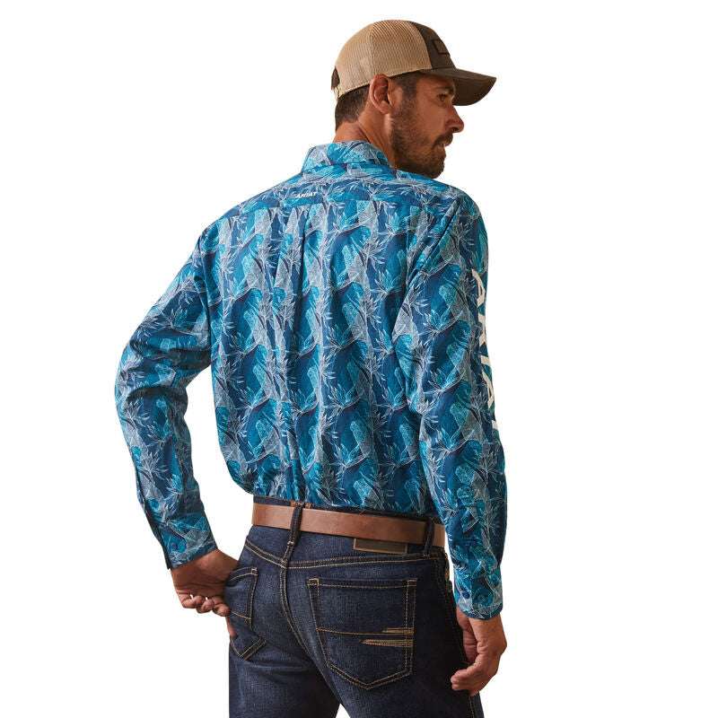  Ariat Men's Teal Team Hugh Shirt