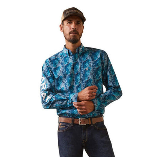  Ariat Men's Teal Team Hugh Shirt