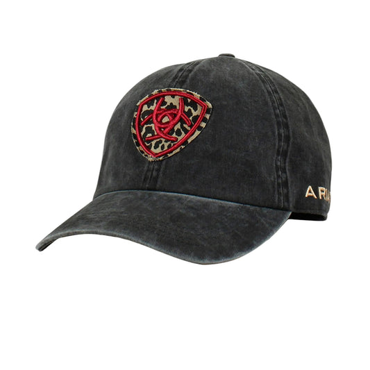  Ariat Black Leopard Patch Cap