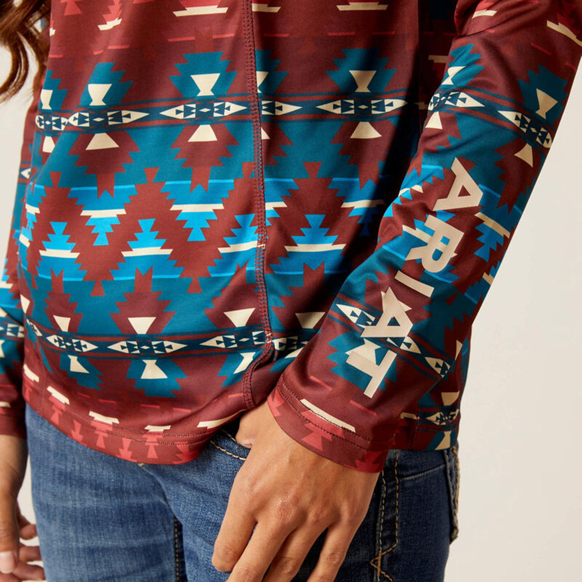  Ariat Women's Baja Print 1/4 Zip Pullover