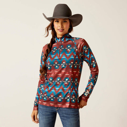  Ariat Women's Baja Print 1/4 Zip Pullover