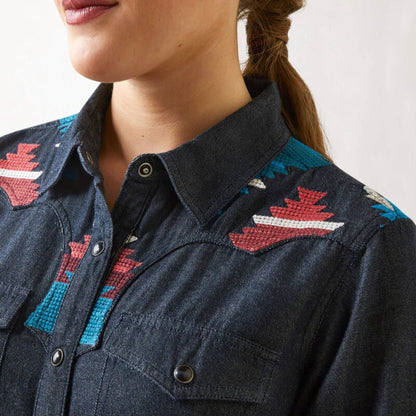  Ariat Woman's Dutton Blue Shirt