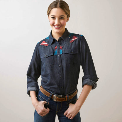  Ariat Woman's Dutton Blue Shirt