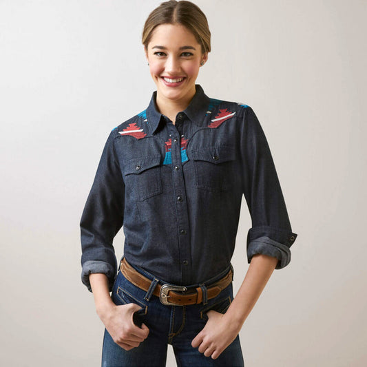  Ariat Woman's Dutton Blue Shirt