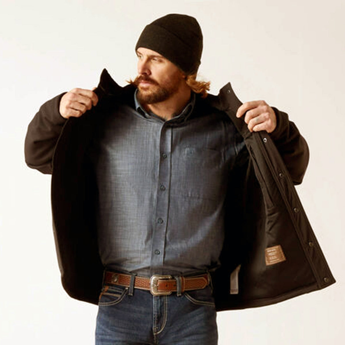  Ariat Men's Black SoftShell Sherpa Jacket