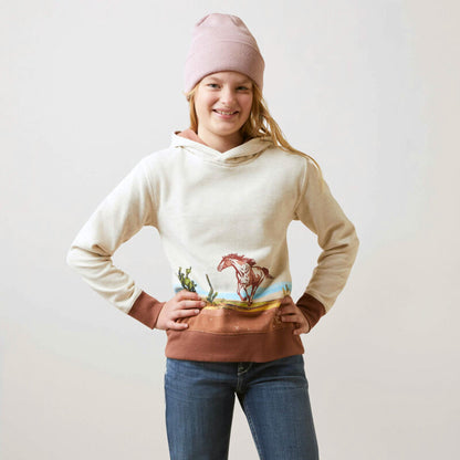  Ariat Girl's Oat Horse Hoodie