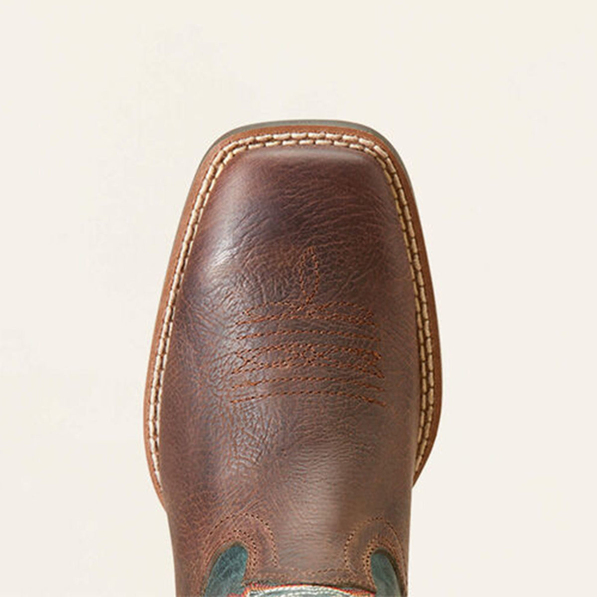  Ariat Kid's Brown & Teal Wilder Square Toe