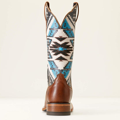  Ariat Women's Choc/Turq Chimayo Square Toe