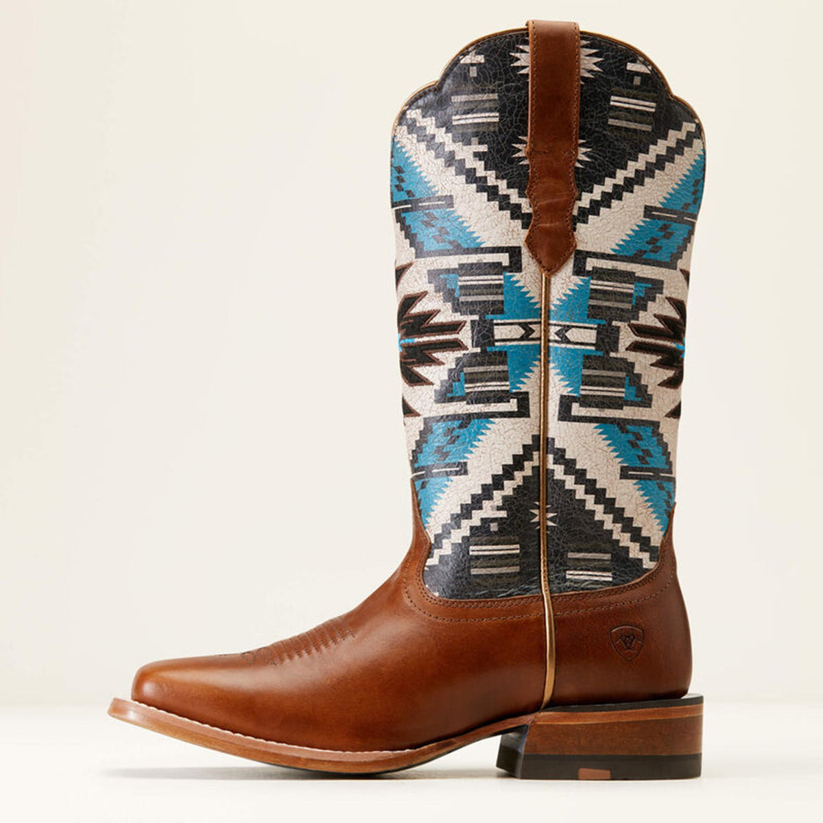  Ariat Women's Choc/Turq Chimayo Square Toe