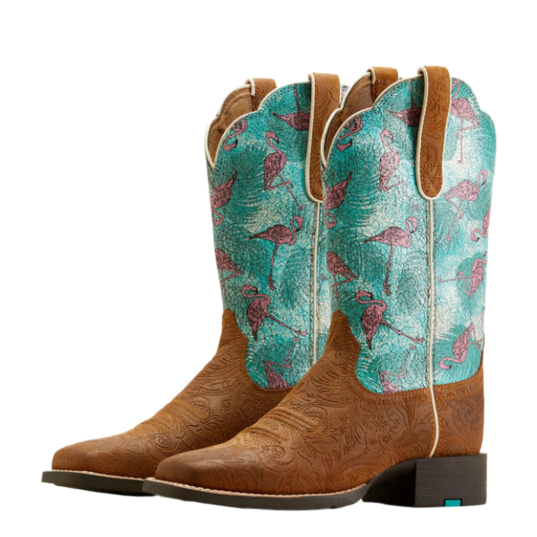  Ariat Women's Square Toe Flamingo Western Boots