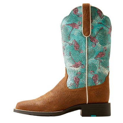  Ariat Women's Square Toe Flamingo Western Boots