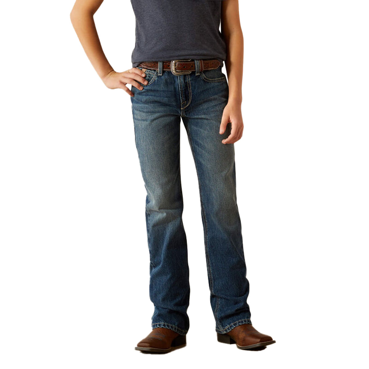  Ariat Boys B4 Kelvin Relaxed Fit Boot Cut Jean