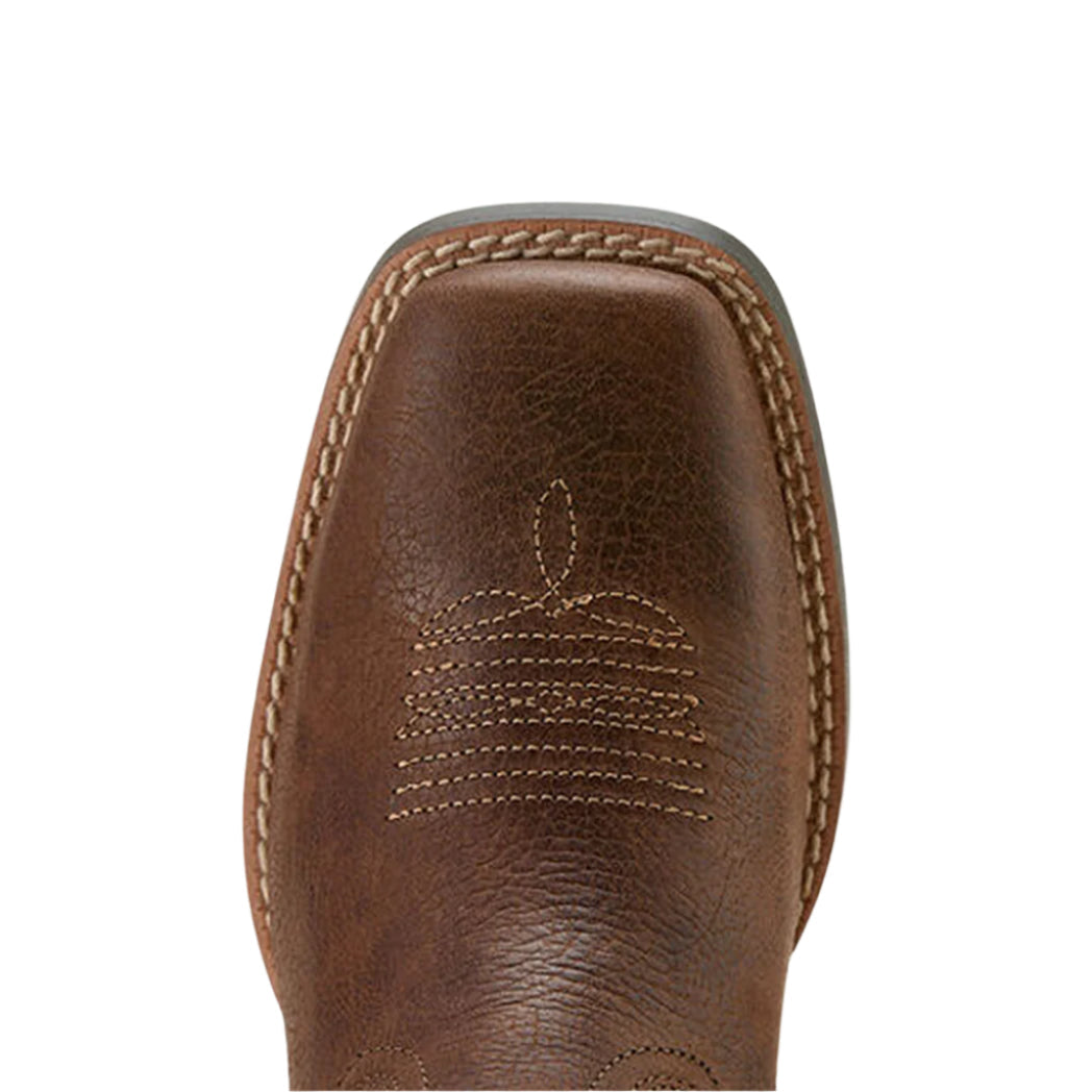  Ariat Kid's Clay & Turquoise Ventek Square Toe Boots