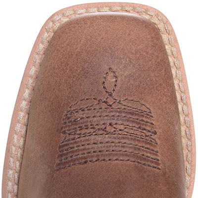  Ariat Kid's Brown And Hot Pink VentTek Square Toe Boots