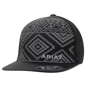  Ariat Black Aztec Print Mesh Cap