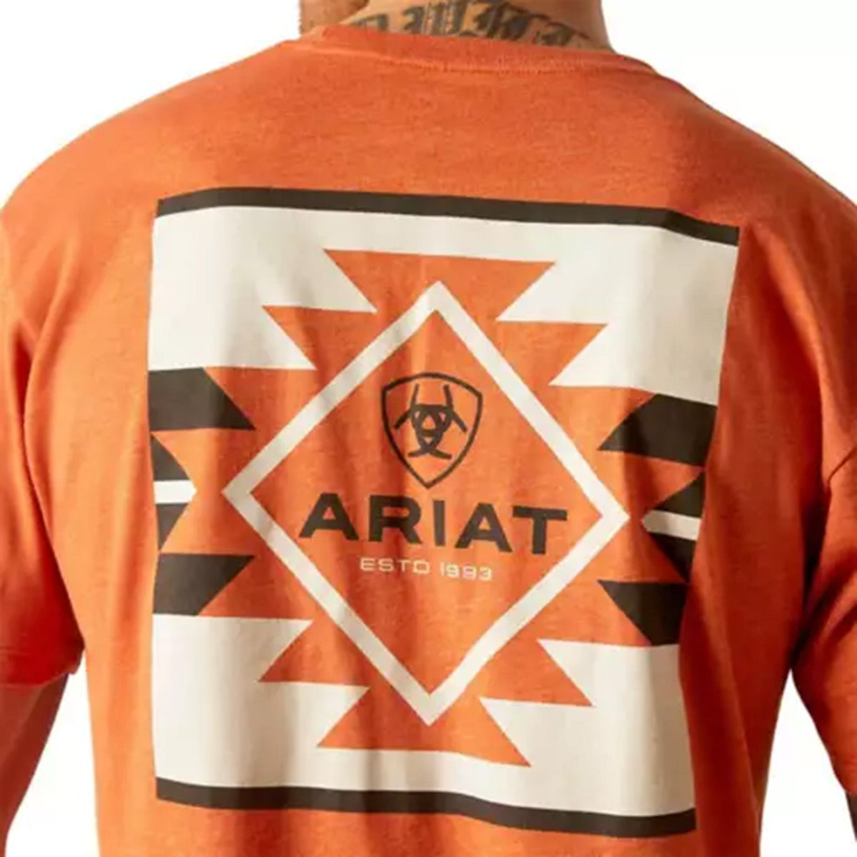  Ariat Men's Tangerine Logo T-Shirt