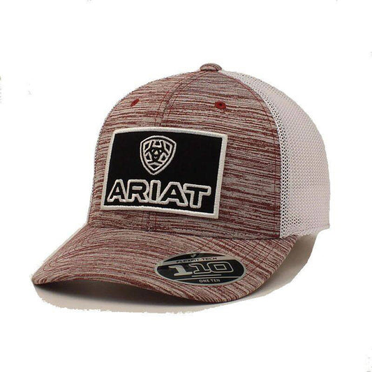  Ariat Heathered Burgandy Ariat Patch Cap