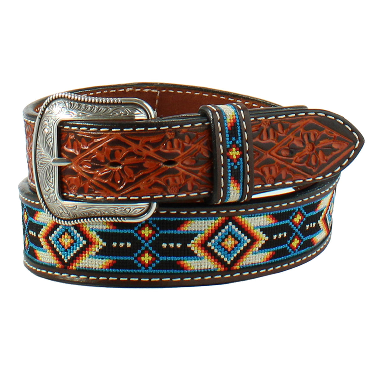  Ariat Men's Aztec Embroidered Belt