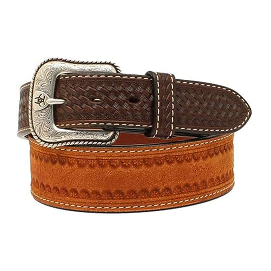  Ariat Men's Basketweave Tooled Belt