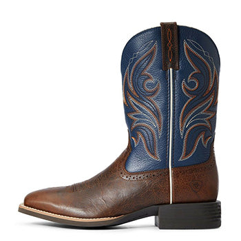  Ariat Men's Brown And Blue Sport Knockout Boots