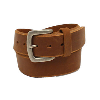  Ariat Men's Brown Beveled Edge Embroidered Logo Belt
