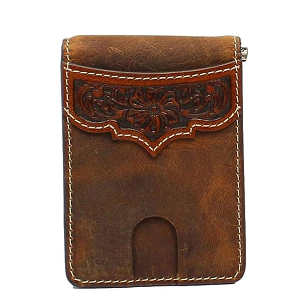  Ariat Brown Bifold Money Clip