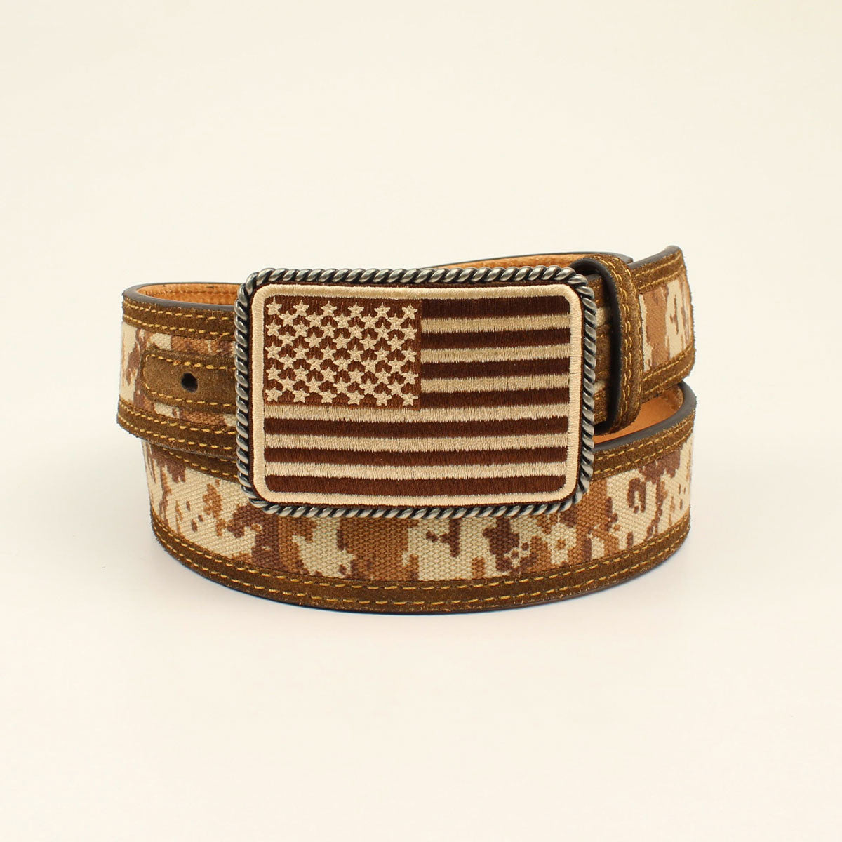  Ariat Men's Brown Digital Camo Belt