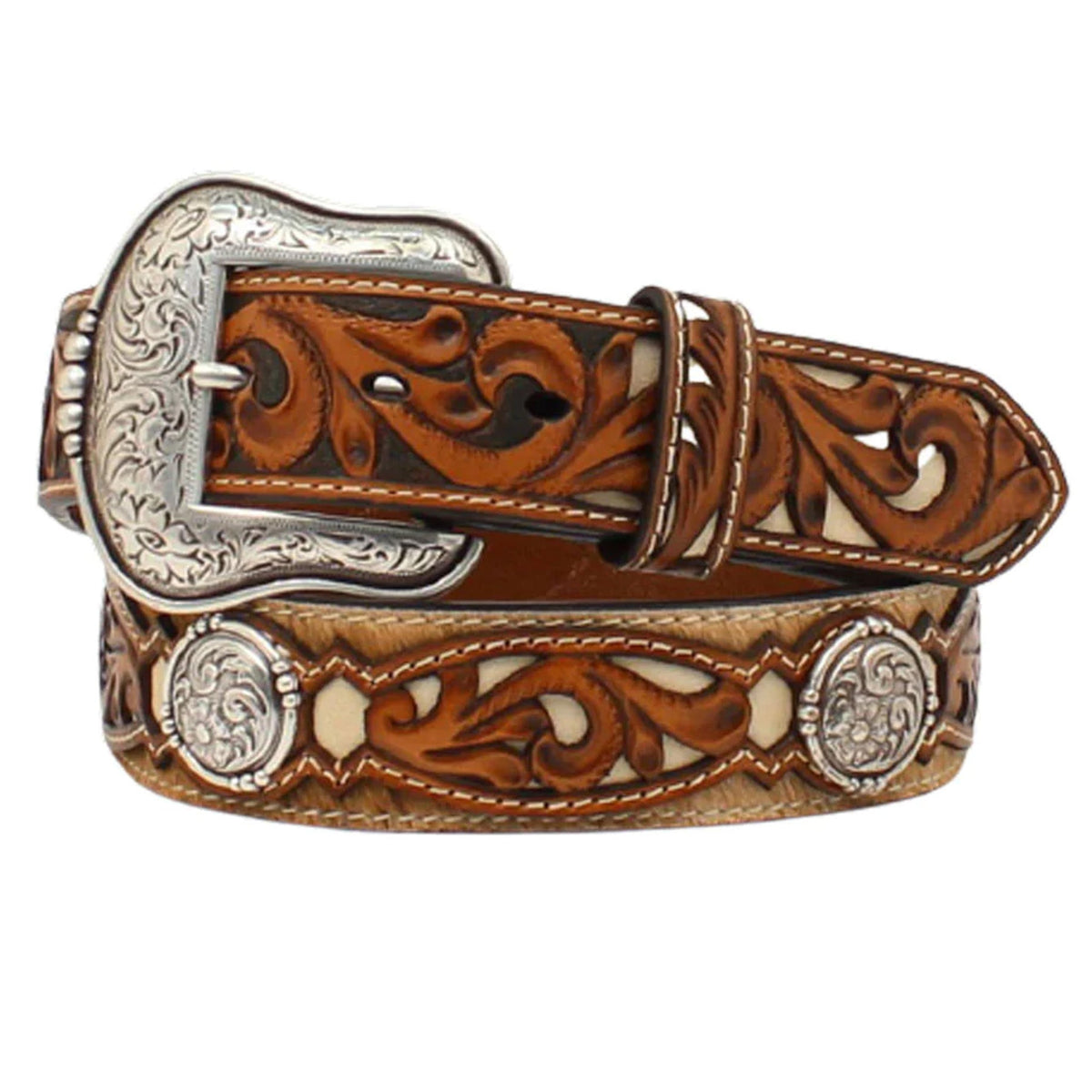  Ariat Men's Round Concho Belt
