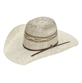 Ariat 2 Tone Punchy Cowboy Straw Hat