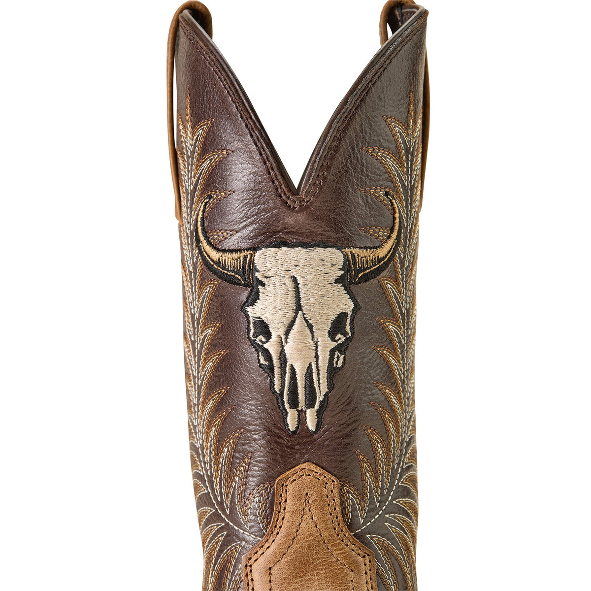  Ariat Men's Sport Steer Skull Wide Square Toe Cowboy Boot