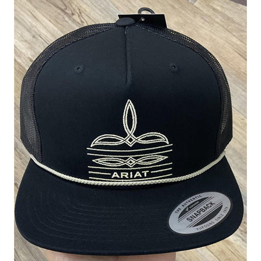 Ariat Black Bootstich Cap