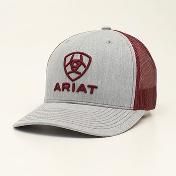  Ariat Grey Burgundy Cap