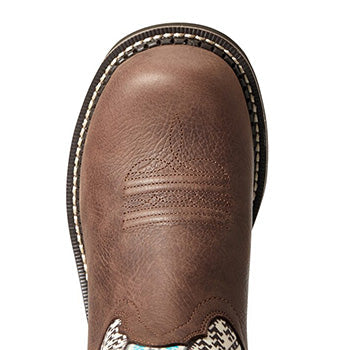 Ariat Brown And Turquoise Aztec Fatbaby