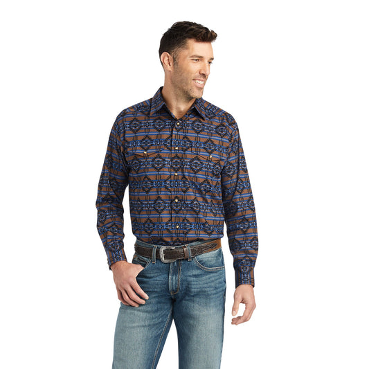  Ariat Men's Giannis Blue Southwest Long Sleeve Shirt
