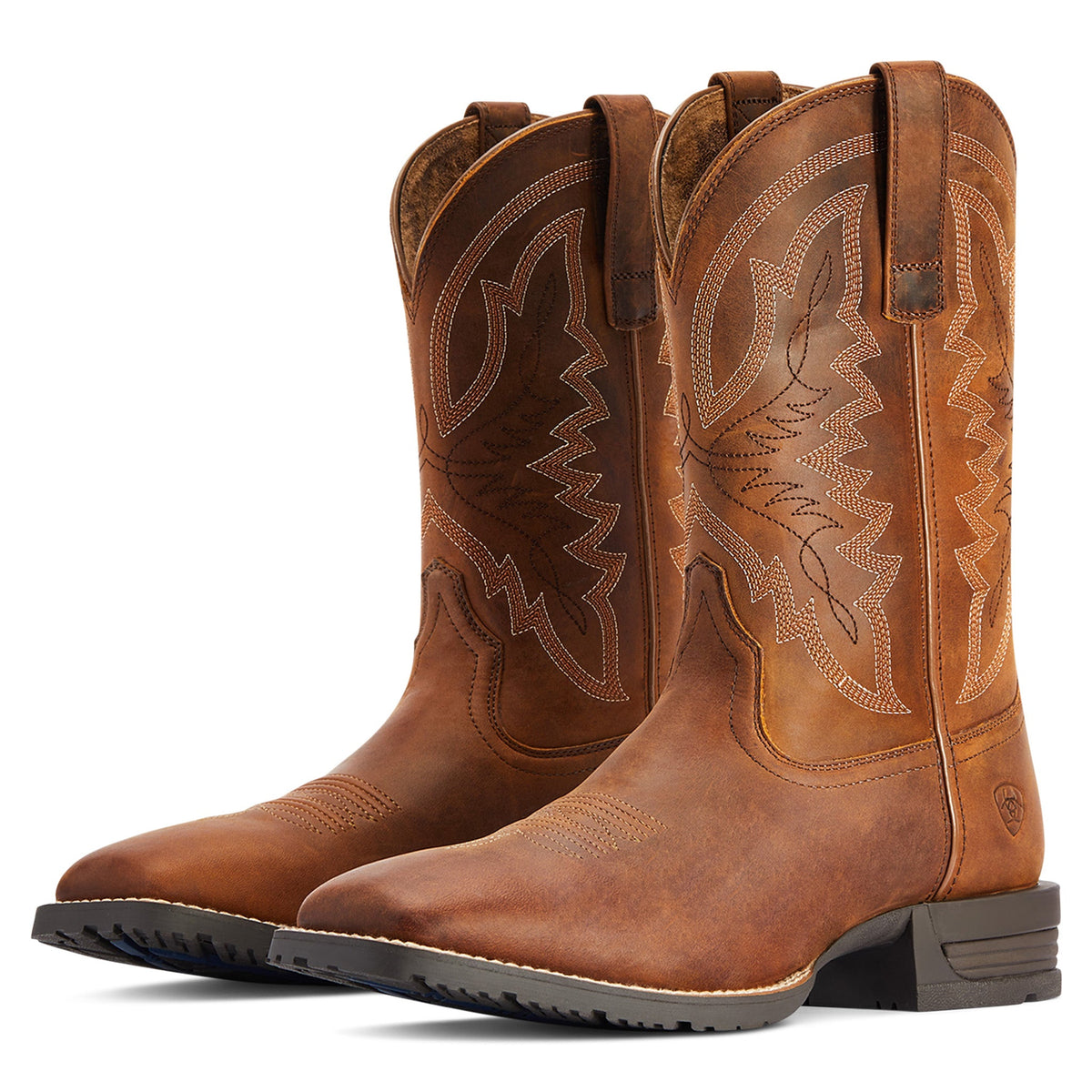  Ariat Men's Hybrid Ranchwork Thatch Brown Square Toe Boots