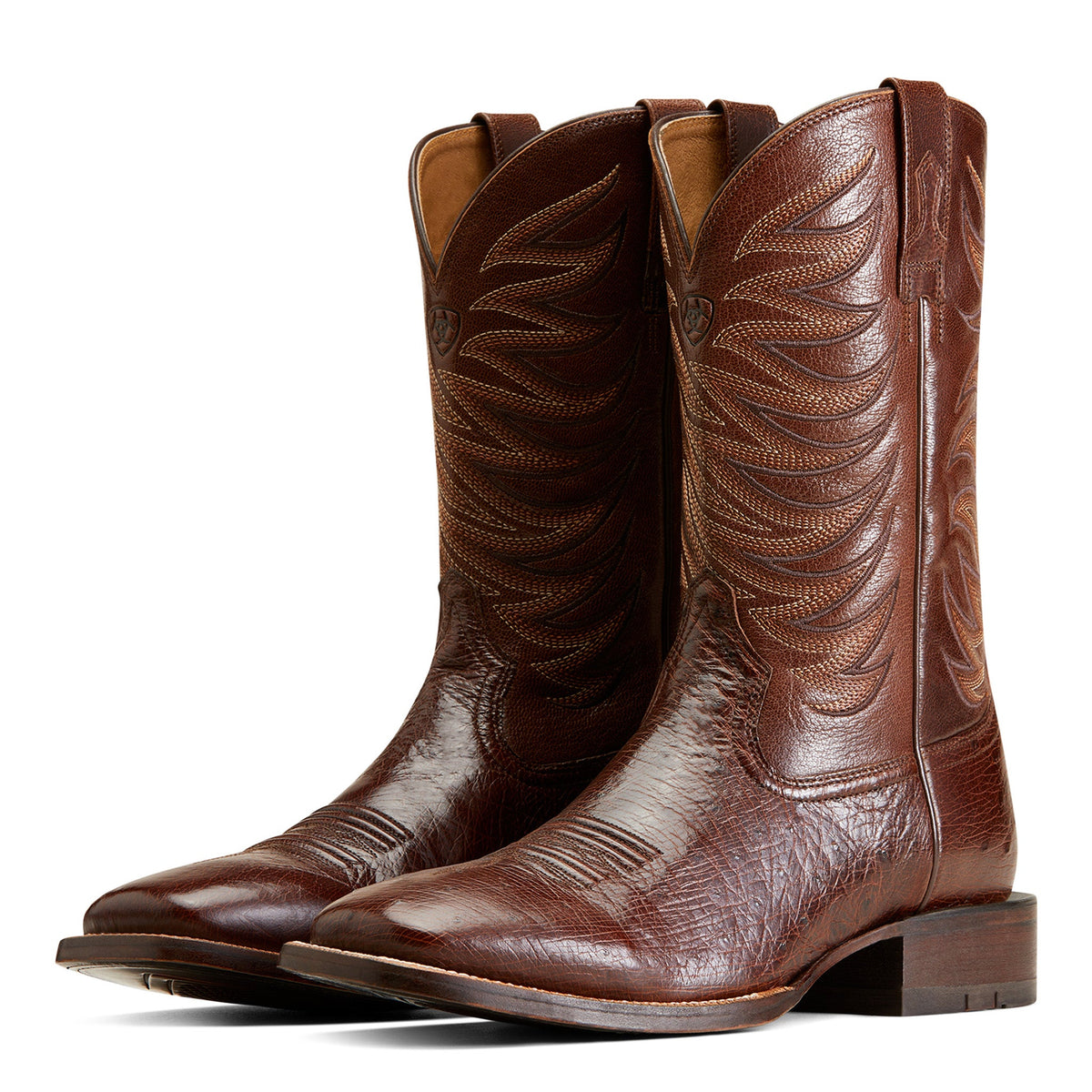  Ariat Men's Badlands Brown Ostrich Boots