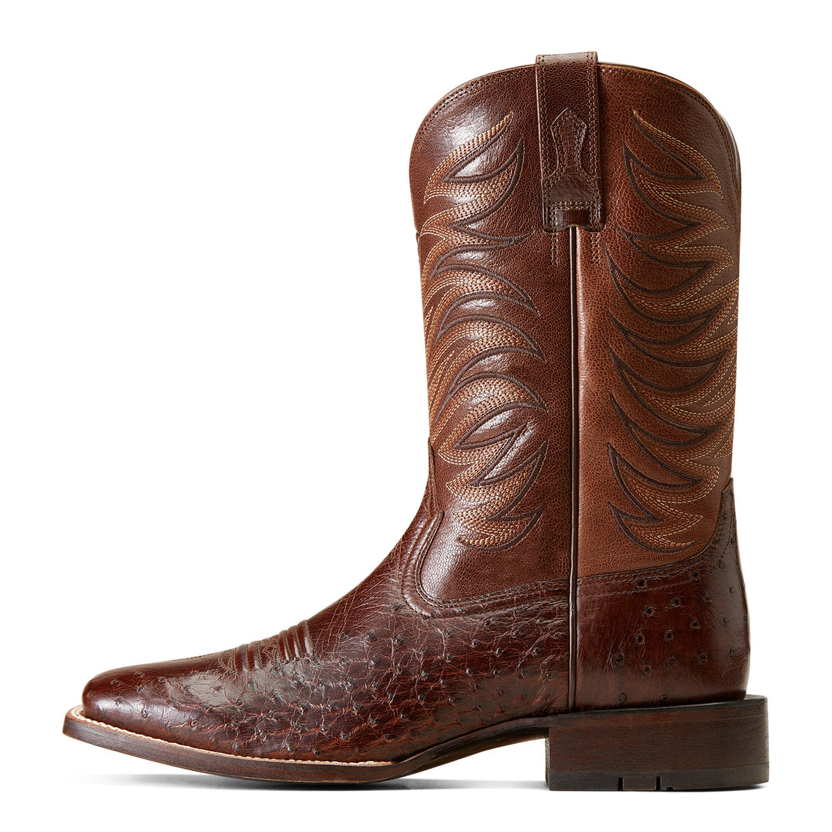  Ariat Men's Badlands Brown Ostrich Boots