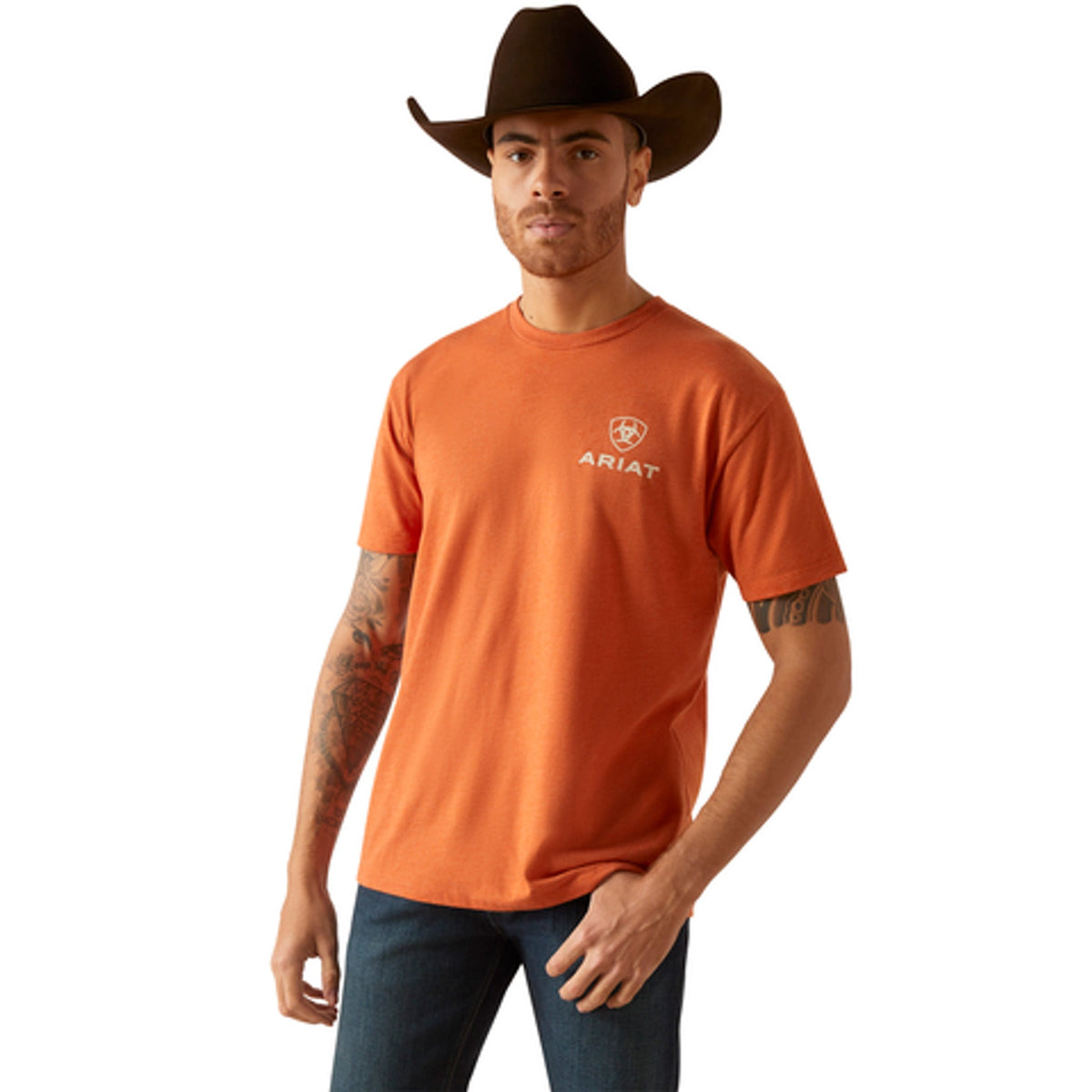  Ariat Men's Tangerine Logo T-Shirt