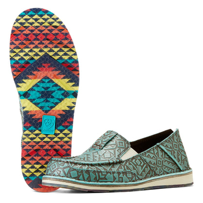  Ariat Women's Turquoise Blanket Emboss Cruiser