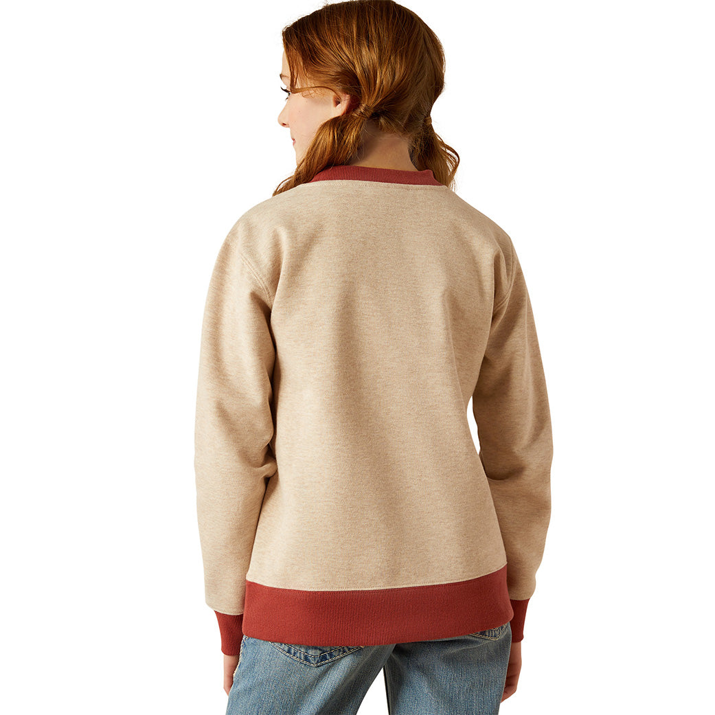  Ariat Girl's Bucking Horse Sweatshirt